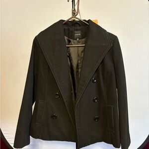 Rampage Black Double-Breasted Pea Coat
